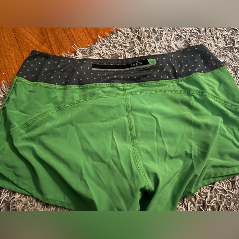 Green rabbit running shorts size medium